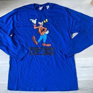 Disney Goofy Top Dog Royal blue‎ size L Longsleeve Tee nwt